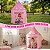 Barraca Infantil Castelo Princesa Rosa Dobrável 1,35m Para Crianças Quarto Sala Brinquedoteca Importway - Imagem 8