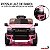 Carrinho Elétrico Infantil Ram 3500 Rho 12v Rosa Com Empurrador Som Luz Bateria Recarregável Importway - Imagem 4