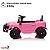 Carrinho Elétrico Infantil Ram 3500 Rho 12v Rosa Com Empurrador Som Luz Bateria Recarregável Importway - Imagem 5