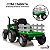 Trator Elétrico Infantil 12v Verde Com Carreta Controle Remoto Som Luz Bateria Recarregável Importway - Imagem 9
