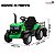 Trator Elétrico Infantil 12v Verde Com Carreta Controle Remoto Som Luz Bateria Recarregável Importway - Imagem 3
