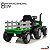 Trator Elétrico Infantil 12v Verde Com Carreta Controle Remoto Som Luz Bateria Recarregável Importway - Imagem 6
