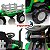 Trator Elétrico Infantil 12v Verde Com Carreta Controle Remoto Som Luz Bateria Recarregável Importway - Imagem 7