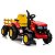Trator Elétrico Infantil 12v Vermelho Com Carreta Controle Remoto Som Luz Bateria Recarregável Importway - Imagem 2