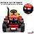 Trator Elétrico Infantil 12v Vermelho Com Carreta Controle Remoto Som Luz Bateria Recarregável Importway - Imagem 4