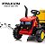 Trator Elétrico Infantil 12v Vermelho Com Carreta Controle Remoto Som Luz Bateria Recarregável Importway - Imagem 8