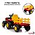 Trator Elétrico Infantil 12v Vermelho Com Carreta Controle Remoto Som Luz Bateria Recarregável Importway - Imagem 9