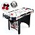 Mesa Air Game Air Hockey 142cm 127v Completa Com Marcador Ventilador 2 Discos E 2 Empurradores - Imagem 1