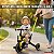 Bicicleta Infantil Equilíbrio 5 Em 1 Triciclo Empurrador Balance Bike Sem Pedal Amarela Para Crianças 3 Anos - Imagem 3