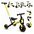 Bicicleta Infantil Equilíbrio 5 Em 1 Triciclo Empurrador Balance Bike Sem Pedal Amarela Para Crianças 3 Anos - Imagem 1