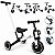 Bicicleta Infantil Equilíbrio 5 Em 1 Triciclo Empurrador Balance Bike Sem Pedal Branca Para Crianças 3 Anos - Imagem 1