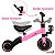 Bicicleta Infantil Equilíbrio 5 Em 1 Triciclo Empurrador Balance Bike Sem Pedal Rosa Para Crianças 3 Anos - Imagem 9