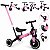 Bicicleta Infantil Equilíbrio 5 Em 1 Triciclo Empurrador Balance Bike Sem Pedal Rosa Para Crianças 3 Anos - Imagem 1