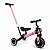 Bicicleta Infantil Equilíbrio 5 Em 1 Triciclo Empurrador Balance Bike Sem Pedal Rosa Para Crianças 3 Anos - Imagem 2