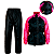 Conjunto Capa Chuva Moto Feminina Impermeável Nylon Forrado Bolso Interno Zíper Traveller Pioneira - Imagem 10
