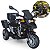 Moto Elétrica Infantil 6v Preta Com Som Luz Farol 3 Bagageiros Bateria Recarregável Para Crianças 3 Anos - Imagem 1