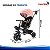 Triciclo Infantil 3 Em 1 Rosa Com Capota Empurrador Assento Gira 360° Reclina Rodas Eva Para Passeio - Imagem 3