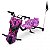 Triciclo Elétrico Drift 350w Rosa 2 Assentos Até 100kg Velocidade 25km/h Com Freio Dianteiro E Luz Led - Imagem 2