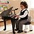 Piano Infantil Musical Com Banquinho Microfone Luz Som Teclado Brinquedo Para Crianças A Partir De 4 Anos - Imagem 6