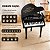 Piano Infantil Musical Com Banquinho Microfone Luz Som Teclado Brinquedo Para Crianças A Partir De 4 Anos - Imagem 7