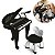 Piano Infantil Musical Com Banquinho Microfone Luz Som Teclado Brinquedo Para Crianças A Partir De 4 Anos - Imagem 1