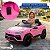 Carrinho Elétrico Infantil Lamborghini Urus Rosa 12v Licenciado Controle Remoto Farol Led Luz E Som - Imagem 5