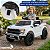 Mini Carro Caminhonete Elétrica Infantil Ford F-150 Raptor Branca 12v Licenciada Controle Remoto Luz E Som Até 30kg - Imagem 6