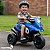 Mini Moto Elétrica Infantil 6v Azul Com Som Frente E Ré Bateria Recarregável Suporta Até 30kg - Imagem 6