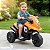 Mini Moto Elétrica Infantil 6v Laranja Com Som Frente E Ré Bateria Recarregável Suporta Até 30kg - Imagem 4