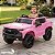 Mini Carro Elétrico Infantil Chevrolet Silverado Rosa 12v Licenciado Controle Remoto Luz E Som - Imagem 9