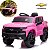 Mini Carro Elétrico Infantil Chevrolet Silverado Rosa 12v Licenciado Controle Remoto Luz E Som - Imagem 1