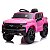 Mini Carro Elétrico Infantil Chevrolet Silverado Rosa 12v Licenciado Controle Remoto Luz E Som - Imagem 2