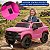Mini Carro Elétrico Infantil Chevrolet Silverado Rosa 12v Licenciado Controle Remoto Luz E Som - Imagem 6