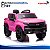 Mini Carro Elétrico Infantil Chevrolet Silverado Rosa 12v Licenciado Controle Remoto Luz E Som - Imagem 7