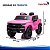 Mini Carro Elétrico Infantil Chevrolet Silverado Rosa 12v Licenciado Controle Remoto Luz E Som - Imagem 3