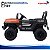 Mini Carro Elétrico Infantil 12v Laranja Com Controle Remoto Luz E Som Bateria Recarregável Até 30kg - Imagem 10