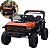 Mini Carro Elétrico Infantil 12v Laranja Com Controle Remoto Luz E Som Bateria Recarregável Até 30kg - Imagem 1
