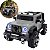 Mini Carro Elétrico Infantil Jipe 12v Cinza Controle Remoto Luz Som Suporta Até 50kg - Imagem 1