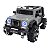 Mini Carro Elétrico Infantil Jipe 12v Cinza Controle Remoto Luz Som Suporta Até 50kg - Imagem 2