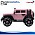 Mini Carro Elétrico Infantil Jipe 12v Rosa Controle Remoto Luz Som Suporta Até 50kg - Imagem 7