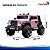 Mini Carro Elétrico Infantil Jipe 12v Rosa Controle Remoto Luz Som Suporta Até 50kg - Imagem 3