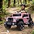 Mini Carro Elétrico Infantil Jipe 12v Rosa Controle Remoto Luz Som Suporta Até 50kg - Imagem 10
