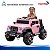 Mini Carro Elétrico Infantil Jipe 12v Rosa Controle Remoto Luz Som Suporta Até 50kg - Imagem 11