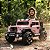 Mini Carro Elétrico Infantil Jipe 12v Rosa Controle Remoto Luz Som Suporta Até 50kg - Imagem 6