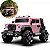 Mini Carro Elétrico Infantil Jipe 12v Rosa Controle Remoto Luz Som Suporta Até 50kg - Imagem 1