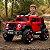 Mini Carro Elétrico Infantil Jipe 12v Vermelho Controle Remoto Luz Som Suporta Até 50kg - Imagem 10