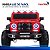 Mini Carro Elétrico Infantil Jipe 12v Vermelho Controle Remoto Luz Som Suporta Até 50kg - Imagem 5