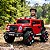 Mini Carro Elétrico Infantil Jipe 12v Vermelho Controle Remoto Luz Som Suporta Até 50kg - Imagem 6