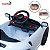Mini Carro Elétrico Infantil 6v Branco Bateria Recarregável Luz Indicador Energia Até 30kg Para Crianças 3 Anos - Imagem 7