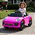 Mini Carro Elétrico Infantil 6v Rosa Bateria Recarregável Luz Indicador Energia Até 30kg Para Crianças 3 Anos - Imagem 5